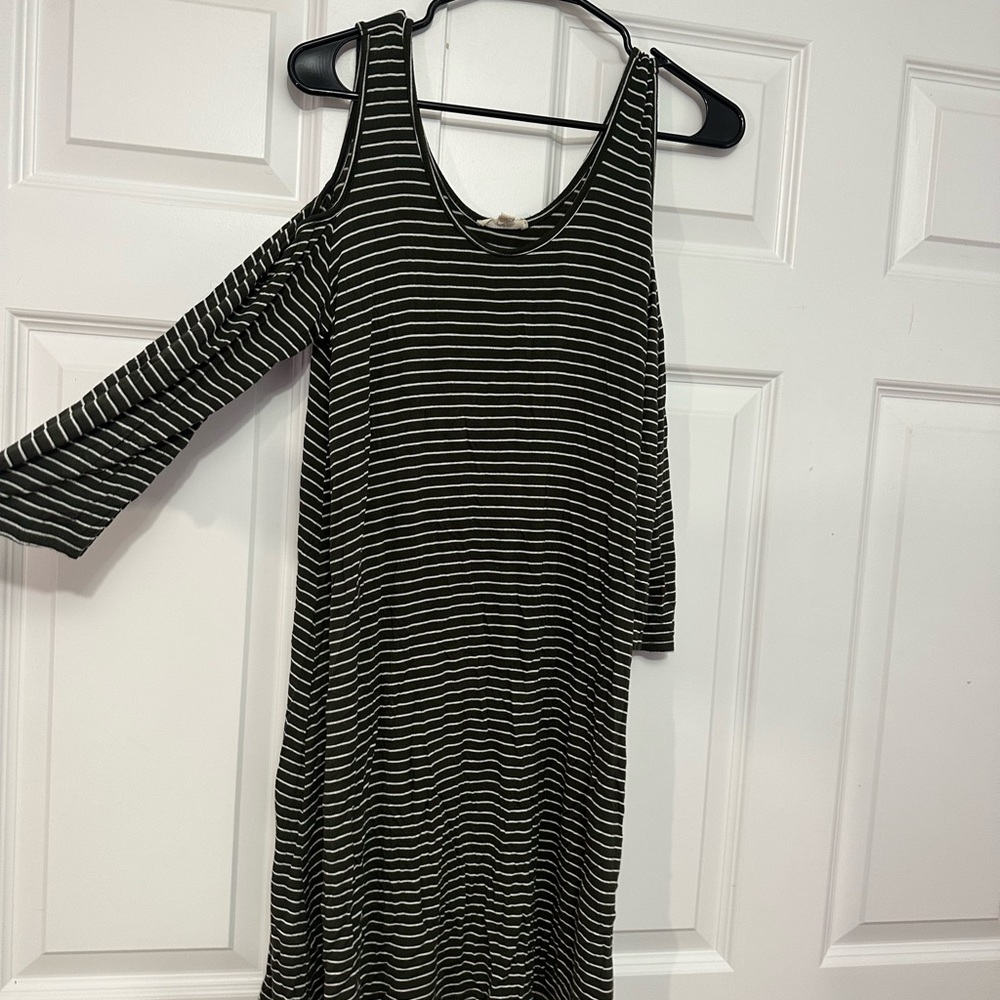Rolla Coaster | military green, open-shoulder, dress